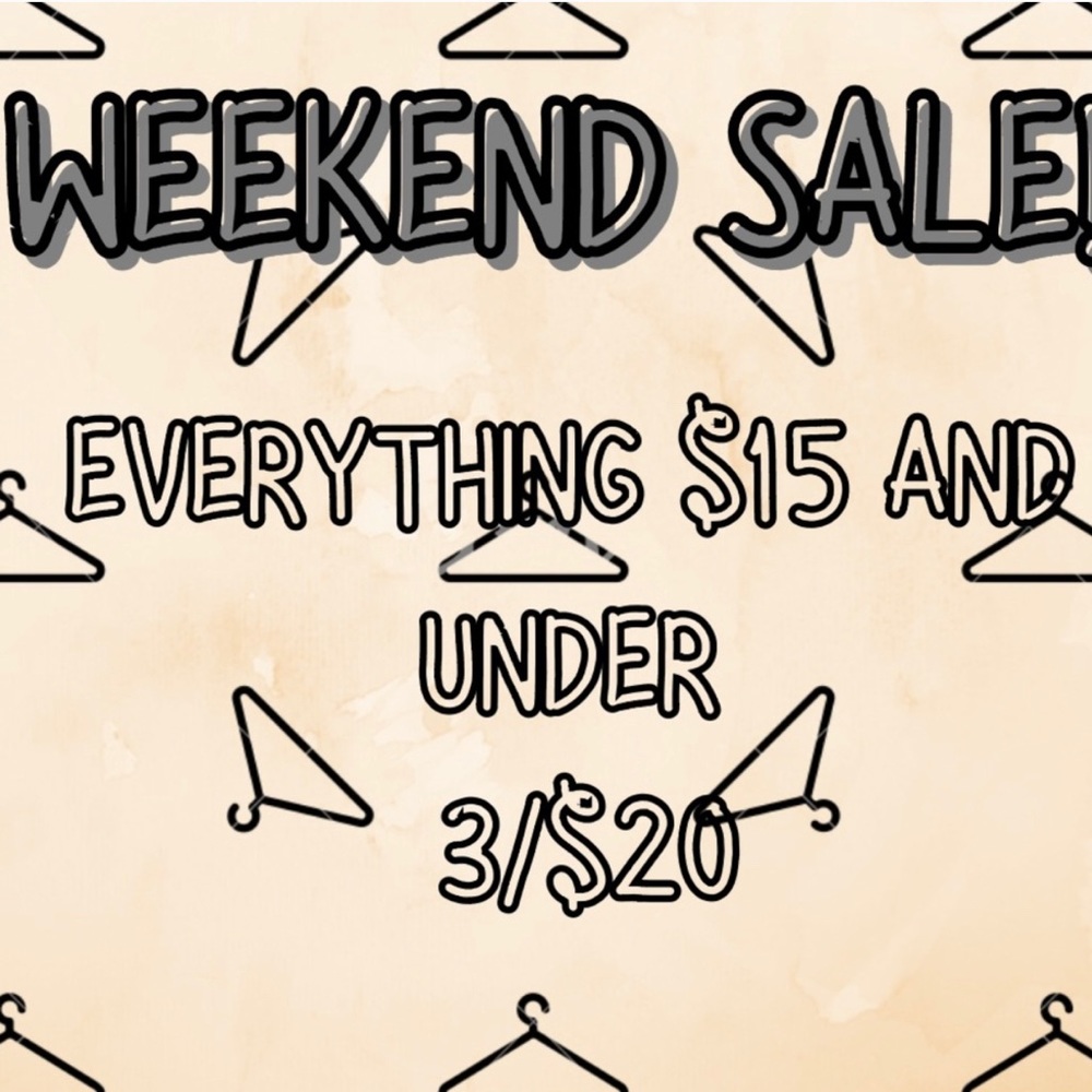 Great weekend sale!  Closing closet due to no sales